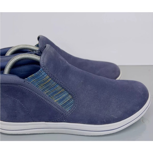 Clarks Cloudsteppers Casual Booties Breeze Clover Navy Nubuck Leather Sz 9M - Picture 10 of 14